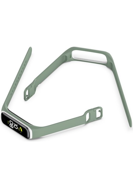 Samsung Galaxy Fit 2/SM-R220 Için Iki Renkli Silikon Watchme Bandı Yedek Kayışı-Yeşil/beyaz (Yurt Dışından) indirimleri