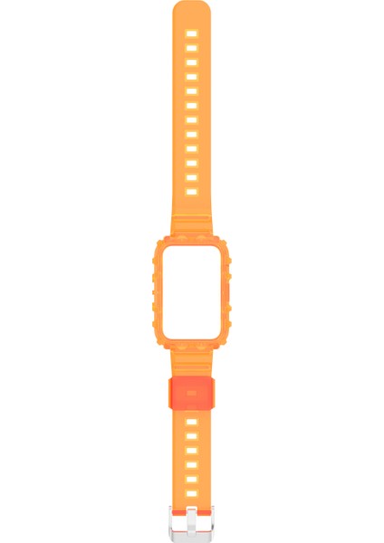 Huawei Watch Fit / Fit 2 / Fit Yeni Tek Boyut - Turuncu Için Şeffaf Tpu Entegre Akıllı Watchme Bandı Bilek Kayışı Çerçevesi (Yurt Dışından)