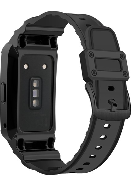 Honor Band 6/huawei Band 6/7 Yedek Tpu Saat Band Ayarlanabilir Bilek Kayışı + Watchme Kılıfı - Siyah (Yurt Dışından) fiyatları