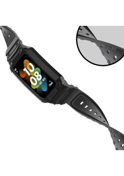 Honor Band 6/huawei Band 6/7 Yedek Tpu Saat Band Ayarlanabilir Bilek Kayışı + Watchme Kılıfı - Siyah (Yurt Dışından) indirimleri