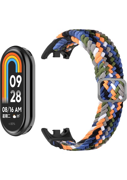 Xiaomi Smart Band 8 Elastik Saat Bandı Naylon Örgülü Bilek Kayışı Pmma Ekran Koruyucusu - Siyah / Beyaz (Yurt Dışından) fiyatları