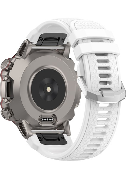 Garmin Marq / Yaklaşım Için Silikon Watchme Bandı S62 / S60 Honeycomb Doku Saati - Beyaz (Yurt Dışından)