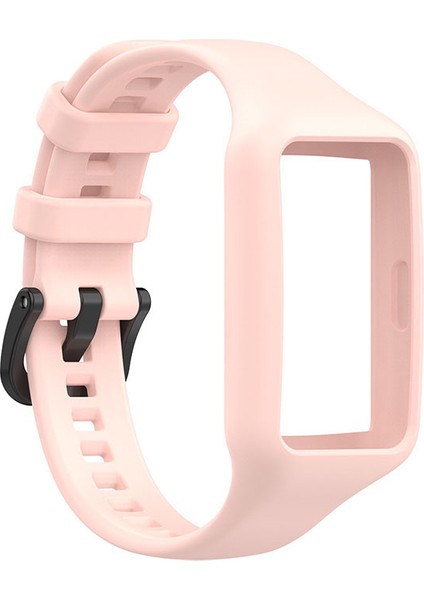 Honor Band 6/huawei Band 6/huawei Band 6 Pro - Light Pink Için Yedek Tek Parçalı Akıllı Saat Kayışı Kasa Silikon Bilek Bandı (Yurt Dışından)