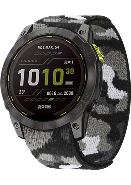 Garmin Tactix 7 Pro / Fenix ​​7x / 6x Pro Yedek Naylon Watch Band 26MM Ayarlanabilir Sihirli Bant Bilek Kayışı - Kamuflaj Gri (Yurt Dışından) indirimleri