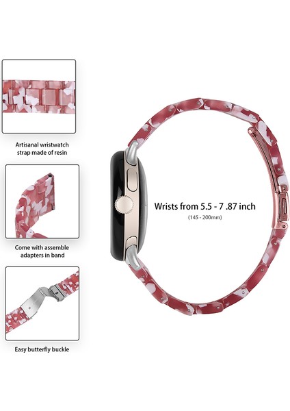 Google Pixel Saat Slim Light Reçine Band Paslanmaz Çelik Tokalı Sport Strap Bileziği - Kırmızı Beyaz Karışım (Yurt Dışından) fiyatları