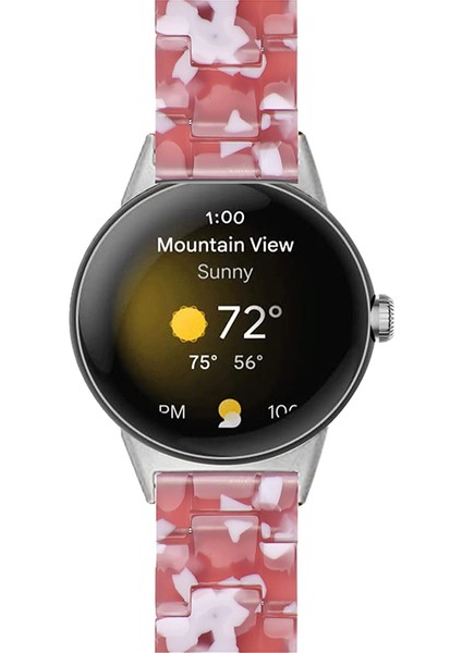 Google Pixel Saat Slim Light Reçine Band Paslanmaz Çelik Tokalı Sport Strap Bileziği - Kırmızı Beyaz Karışım (Yurt Dışından) fırsatları