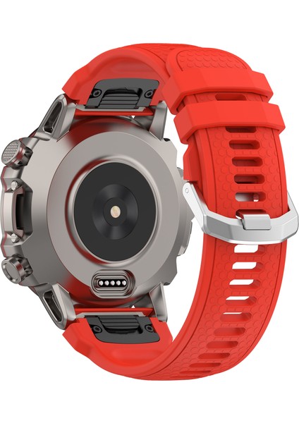 Garmin Marq / Yaklaşım Için Silikon Watchme Bandı S62 / S60 Honeycomb Doku Saat Kayışı - Kırmızı (Yurt Dışından)