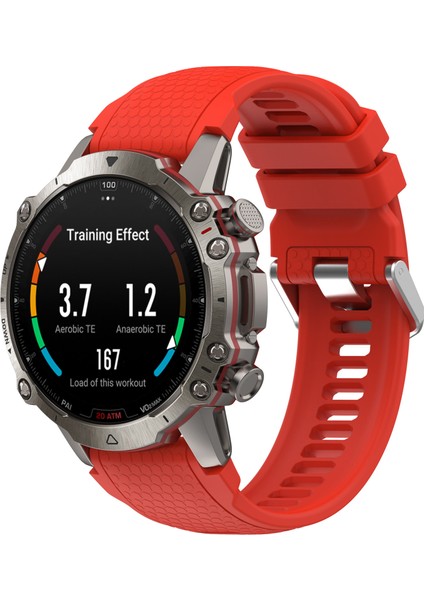 Garmin Marq / Yaklaşım Için Silikon Watchme Bandı S62 / S60 Honeycomb Doku Saat Kayışı - Kırmızı (Yurt Dışından) indirimleri