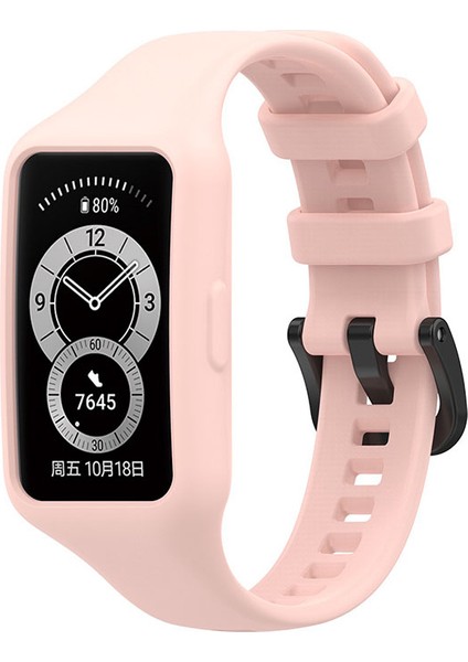 Honor Band 6/huawei Band 6/huawei Band 6 Pro - Light Pink Için Yedek Tek Parçalı Akıllı Saat Kayışı Kasa Silikon Bilek Bandı (Yurt Dışından) modelleri