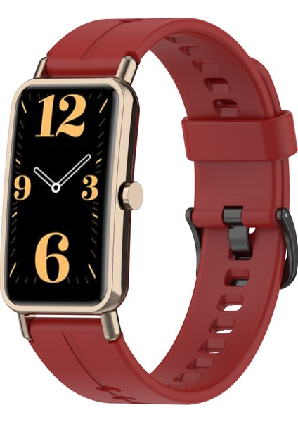 Su Geçirmez Yumuşak Düz Renkli Silikon Saat Kayış Bileği Huawei Için Tokalı ile Fit Mini - Mercan Kırmızısı (Yurt Dışından) fiyatları