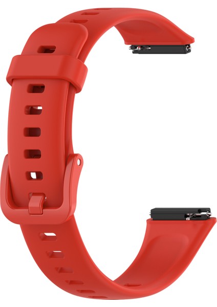 Huawei Band 7 Için Silikon Akıllı Watchme Bandı Düz Renkli Ayarlanabilir Bilek Kayışı - Kırmızı (Yurt Dışından) modelleri