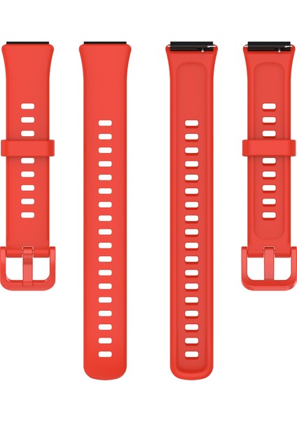 Huawei Band 7 Için Silikon Akıllı Watchme Bandı Düz Renkli Ayarlanabilir Bilek Kayışı - Kırmızı (Yurt Dışından) indirimleri