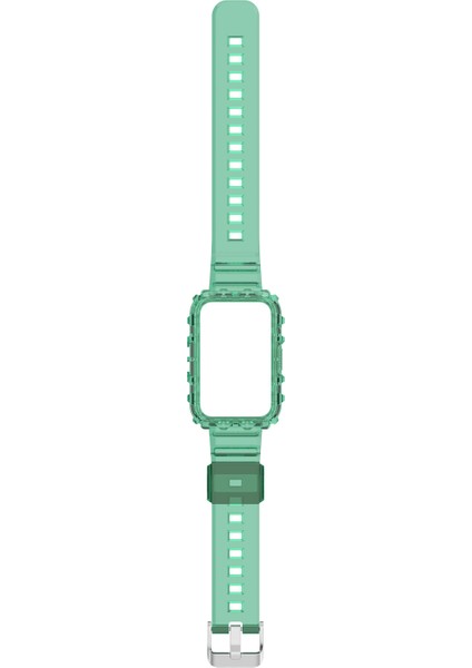 Huawei Watch Fit / Fit 2 / Fit Yeni Tek Boyut - Yeşil Için Şeffaf Tpu Entegre Akıllı Watchme Bandı Bilek Kayışı Çerçevesi (Yurt Dışından)