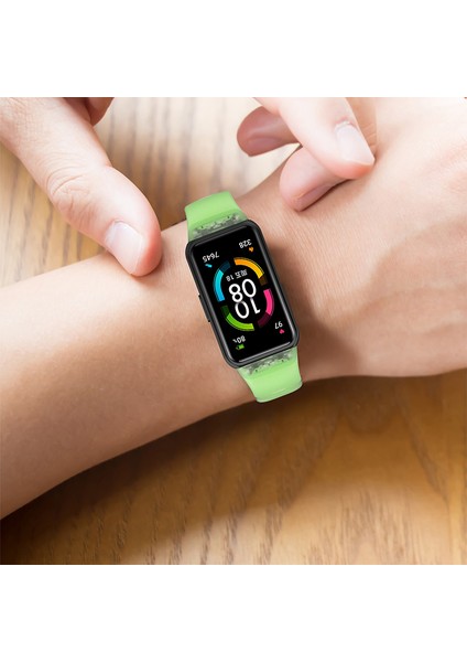 Huawei Band 6 / Honor Band 6 Için Şeffaf Su Geçirmez Tpu Yedek Kayış Saat Bantları - Şeffaf Mor (Yurt Dışından) indirimleri