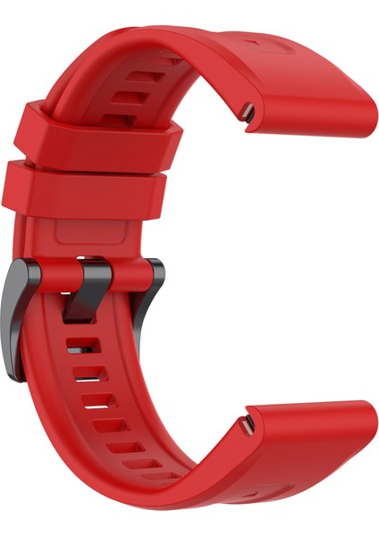 Garmin Fenix ​​7x/7x Solar/6x/6x Pro/tactix 7 Silikon Saati Bilek Bandı Spor Watchme Bandı 26MM - Kırmızı (Yurt Dışından) fırsatları