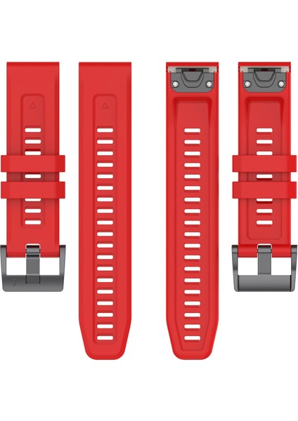 Garmin Fenix ​​7x/7x Solar/6x/6x Pro/tactix 7 Silikon Saati Bilek Bandı Spor Watchme Bandı 26MM - Kırmızı (Yurt Dışından) indirimleri