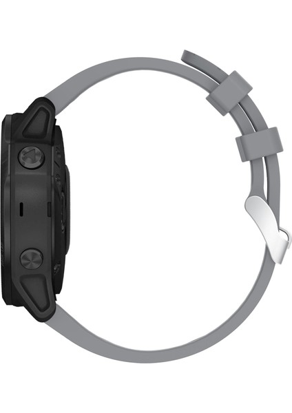 Garmin Fenix ​​7s/6s/6s Pro/5s/5s Için Gümüş Tokalı Şık Silikon Spor Saat Band Kayışı (Yurt Dışından) modelleri