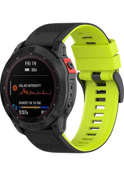 Garmin Descent Için G1 / Forerunner 935 / Forerunner 945 Dokulu Silikon Bilek Saat Band Çift Renkli Yedek Kayış - Siyah / Kireç (Yurt Dışından) fırsatları