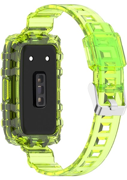 Huawei Band 7/band 6/honor Band 6 Şeffaf Tpu Saat Kılıflı Saat Strap Bilek Bandı - Şeffaf Sarı (Yurt Dışından) fiyatları