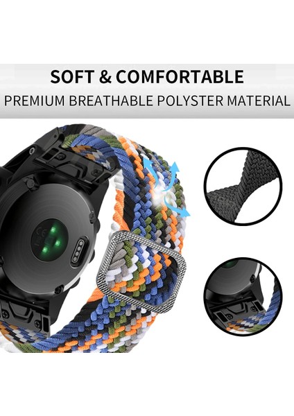 Garmin Fenix ​​7x / Fenix ​​3/3 Saat Naylon Watch Band Akıllı Bilezik 26MM Tokalı Ayarlanabilir Kayış - Kırmızı / Beyaz (Yurt Dışından) fiyatları