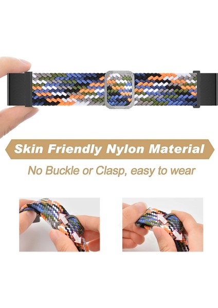 Garmin Fenix ​​7x / Fenix ​​3/3 Saat Naylon Watch Band Akıllı Bilezik 26MM Tokalı Ayarlanabilir Kayış - Kırmızı / Beyaz (Yurt Dışından) modelleri