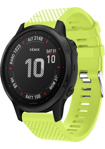 Garmin Fenix ​​7s/6s/6s Pro/5s/5s Için Gümüş Tokalı Şık Silikon Sport Saat Bant Kayışı (Yurt Dışından) fiyatları