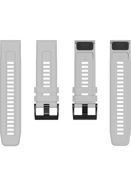 Garmin Fenix ​​7x Silikon Saat Band 26MM Metal Toka Kayışı - Gray (Yurt Dışından) modelleri