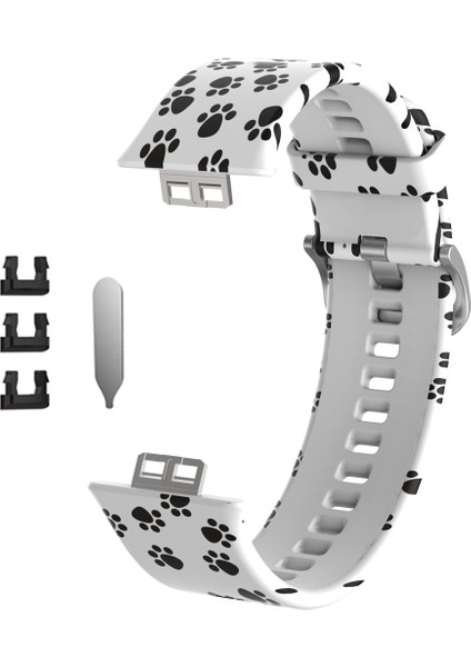 Desen Baskı Silikon Watchme Bandı Kayışı Huawei Watch Fit Için - Köpek S Pençe (Yurt Dışından) fiyatları
