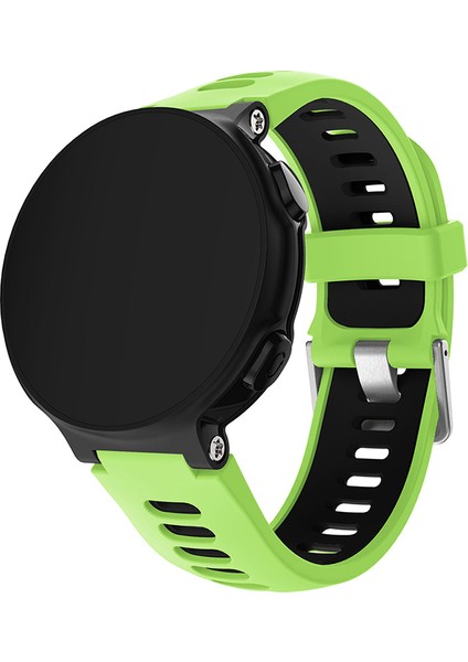 Garmin Forerunner Için 235 / 230/620/630 / 220 /735 / 735XT Silikon Saat Grubu Watchme Kayışı Yedek Parça Evrensel 22MM Saat Bandı - Yeşil / Siyah (Yurt Dışından) fiyatları