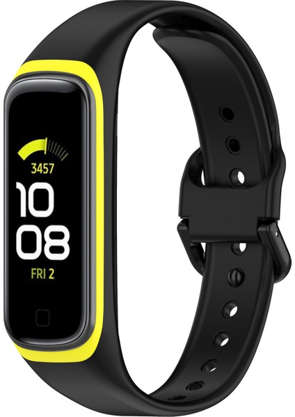 Samsung Galaxy Fit 2/SM-R220 Için Iki Renkli Silikon Watchme Bandı Yedek Kayışı-Siyah/sarı (Yurt Dışından) fiyatları