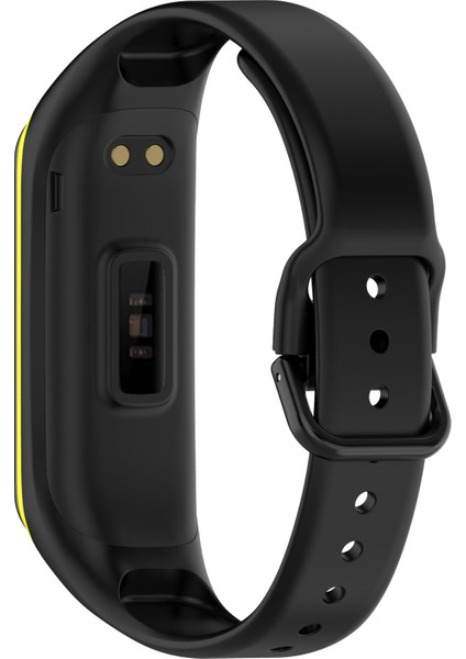 Samsung Galaxy Fit 2/SM-R220 Için Iki Renkli Silikon Watchme Bandı Yedek Kayışı-Siyah/sarı (Yurt Dışından) modelleri