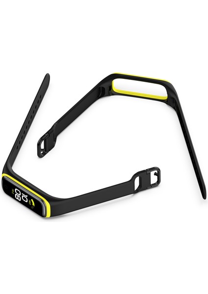 Samsung Galaxy Fit 2/SM-R220 Için Iki Renkli Silikon Watchme Bandı Yedek Kayışı-Siyah/sarı (Yurt Dışından) indirimleri
