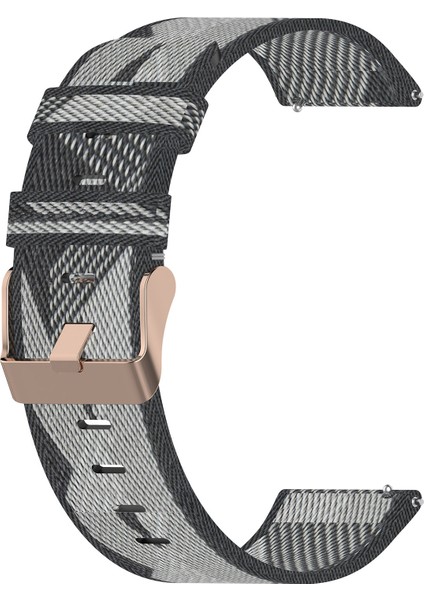 Garmin Forerunner Için 255S / Venu 2s / Xiaomi Mi Saat Kayışı Evrensel 18MM Naylon Naylon Watchme Grubu Spor Saati Toka ile Yedek Saat Bandı - Gri Şerit (Yurt Dışından) indirimleri