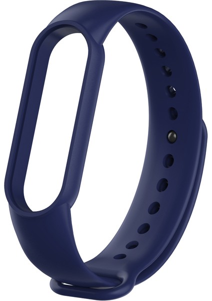 Xiaomi Mi Band 5/6/7 Için Tpu Akıllı Saat Yedek Kayışı - Lacivert (Yurt Dışından)