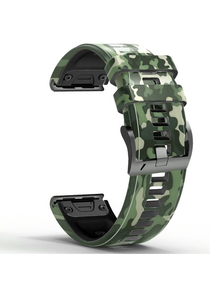 Garmin Descent Için G1 / Instinct 2 / Epix Gen2 Baskılı Desen Saat Band Yumuşak Silikon Yedek Spor Kayışı - Kamuflaj Yeşil (Yurt Dışından) fiyatları