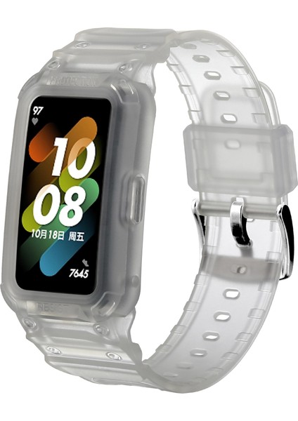 Honor Band 6/huawei Band 6/7 Yedek Tpu Saat Band Ayarlanabilir Bilek Kayışı + Saat Kılıfı - Mat/şeffaf (Yurt Dışından)