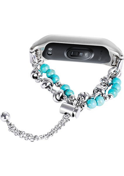 Xiaomi Mi Band 7 Inci Metal Watchme Bandı Kayan Ayarlanabilir Takı Bilek Kayışı - Yeşil (Yurt Dışından)
