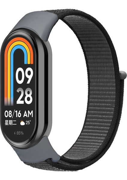 Xiaomi Smart Band 8 Yumuşak Naylon Watch Band Ayarlanabilir Spor Bilek Kayışı - Ankraj Grisi (Yurt Dışından)