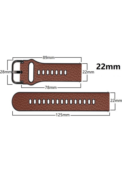 22MM Litchi Doku Pu Deri Kaplamalı Tpu Saat Bandı Ayarlanabilir Çoklu Delikler Huawei Için Kayışı Gt3 46MM/GT Runner - Mavi (Yurt Dışından)
