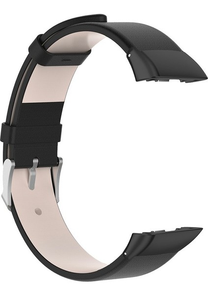 Üst Kat Üst Kat Huawei Band 6/honor Band 6 - Siyah Için Deri Bant Strap Swaysed (Yurt Dışından)