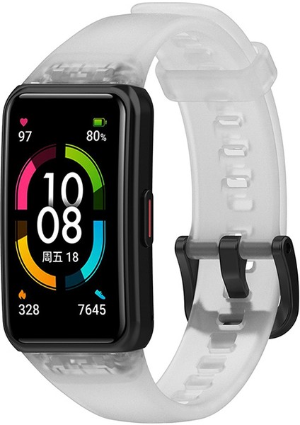 Huawei Band 6 / Honor Band 6 Için Şeffaf Su Geçirmez Tpu Yedek Kayış Saat Bantları - Şeffaf Beyaz (Yurt Dışından) fiyatları