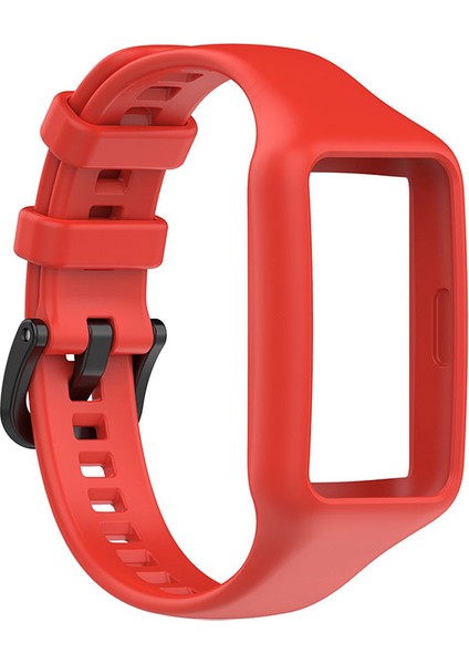Honor Band 6/huawei Band 6/huawei Bant 6 Pro - Red Için Yedek Tek Parçalı Akıllı Saat Kayış Kasası Silikon Bilek Bandı (Yurt Dışından)