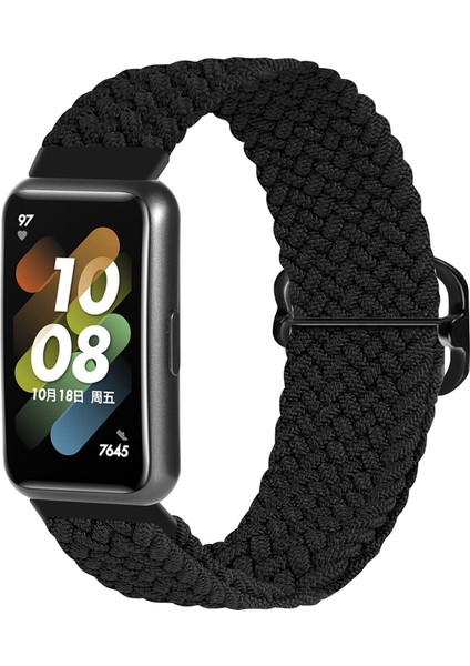 Huawei Band 7 Örgülü Watch Band Yedek Bilek Kayışı Ayarlanabilir Tokalı - Siyah (Yurt Dışından) indirimleri