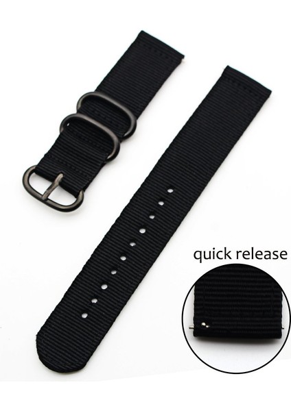 20MM Naylon Watch Band Kayışı Samsung Galaxy Watch4 Için 20MM Klasik 46MM 42MM/WATCH4 44MM 40MM/WATCH Active 2/huawei Watch 42MM - Siyah (Yurt Dışından) fırsatları