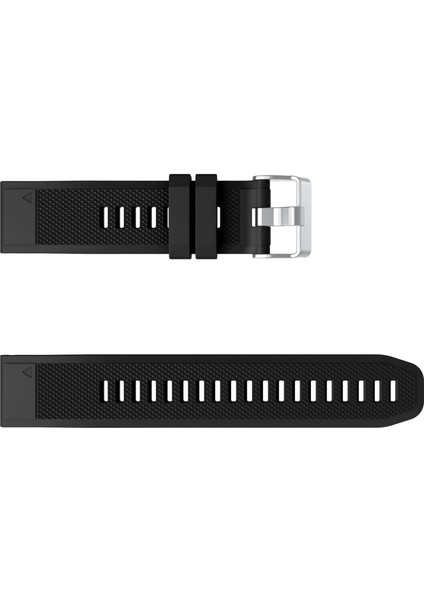 Garmin Fenix ​​7x/6x Safir Gps/6x Pro/6x Gps/5x Gps/5x Artı Silikon Spor Saat Band Gümüş Tokalı Ayarlanabilir Saat Kayışı - Siyah (Yurt Dışından) fırsatları