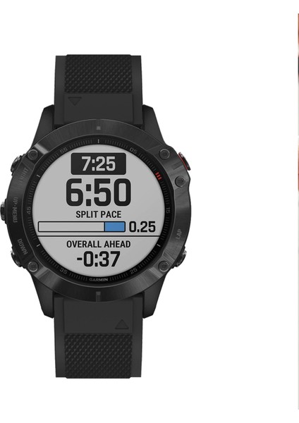Garmin Fenix ​​7x/6x Safir Gps/6x Pro/6x Gps/5x Gps/5x Artı Silikon Spor Saat Band Gümüş Tokalı Ayarlanabilir Saat Kayışı - Siyah (Yurt Dışından) indirimleri