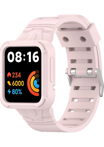 Xiaomi Redmi Için 2 Lite/mi Watch Lite2/lite1 Universal Silikon Watchme Bandı Bilek Strap Sports Watch Sabit Bırakma Band Kılıfı - Açık Pembe (Yurt Dışından)