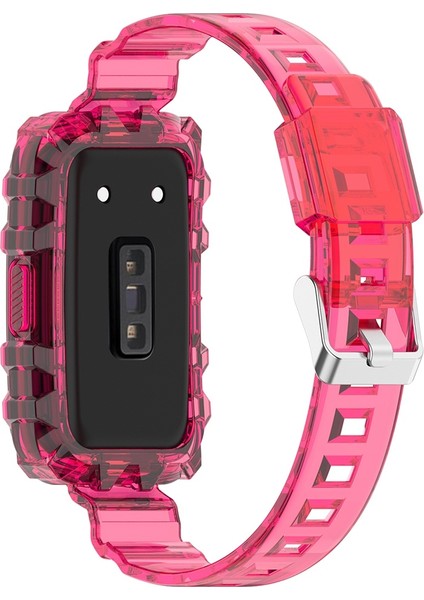 Huawei Band 7/band 6/honor Band 6 Şeffaf Tpu Saat Kılıflı Saat Strap Bilek Bandı - Şeffaf Gül (Yurt Dışından) fiyatları