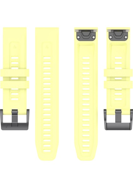 Garmin Fenix ​​7x/7x Güneş/6x/6x Pro/tactix 7 Silikon Saati Bilek Bandı Spor Watchme Bandı 26MM - Sarı (Yurt Dışından) indirimleri
