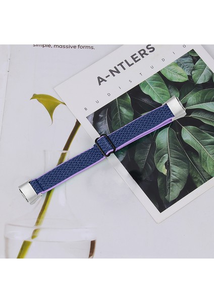 Samsung Galaxy Fit R375 - Mor/mavi Için Ayarlanabilir Naylon Sport Loop Watch Band Örgülü Dokuma Kayışı (Yurt Dışından) indirimleri